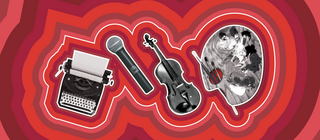 2026 Misher Festival image of typewriter and violin