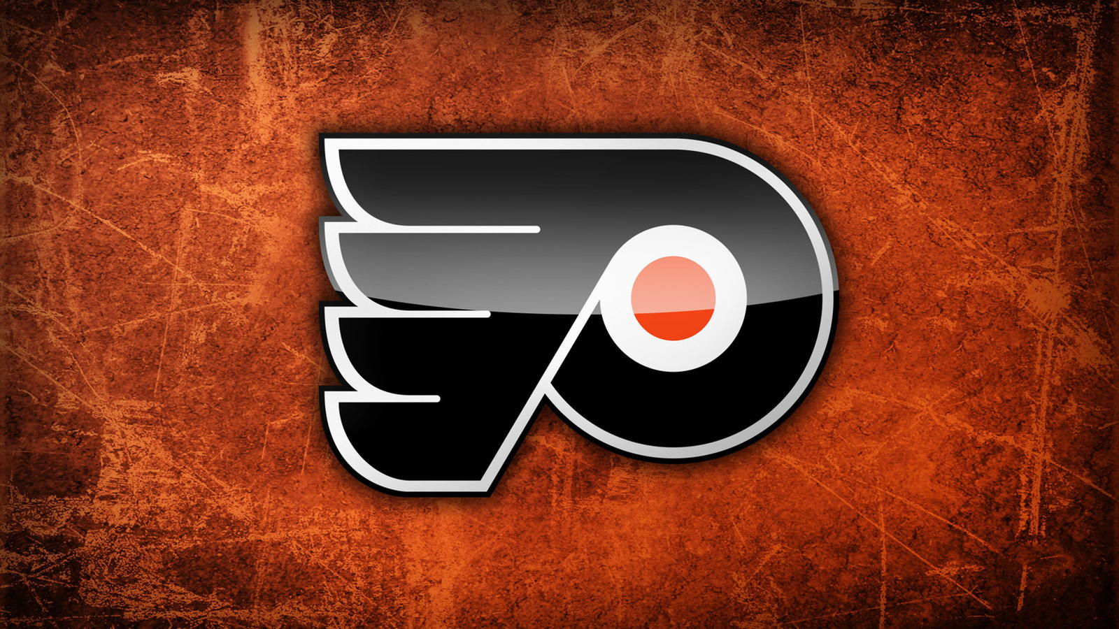 Philadelphia Flyers Logo with Orange Background