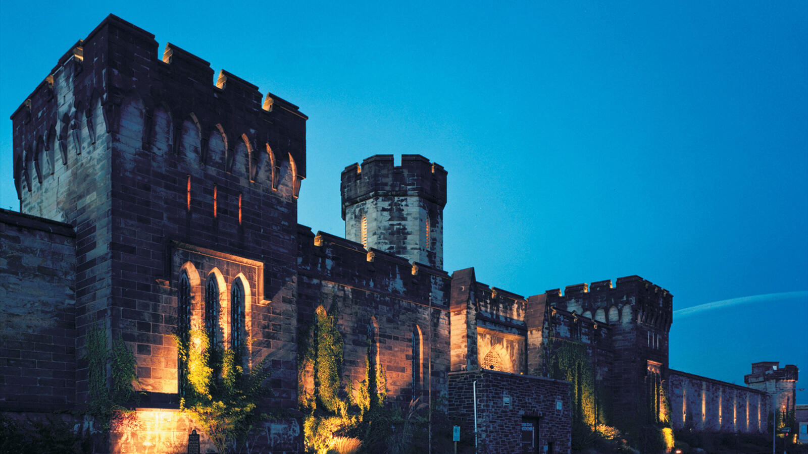 Picture of Eastern State Penitentiary at night