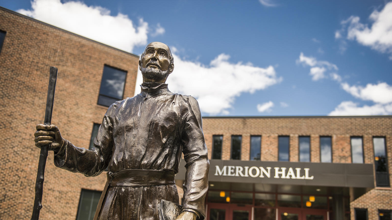 St. Ignatius statue on campus.