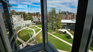 view from villiger hall, a first-year dormitory at saint joseph's university