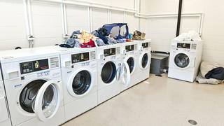 laundry room inside villiger hall, a first-year dormitory at saint joseph's university