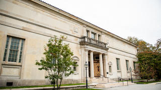 The entrance to the Barnes
