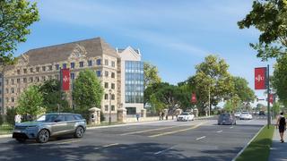 Rendering of Saint Joseph's University's underpass from City Ave.