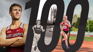 collage of saint joseph's university on a track