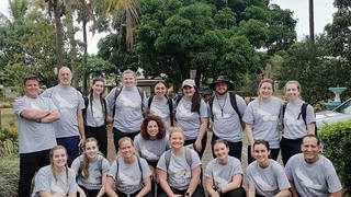 Group photo of OT, PT students and faculty in Costa Rica