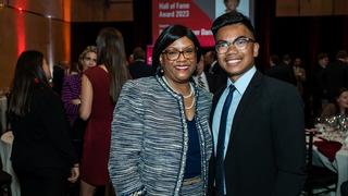 Doneene with student