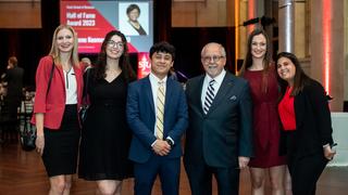 Doneene with students