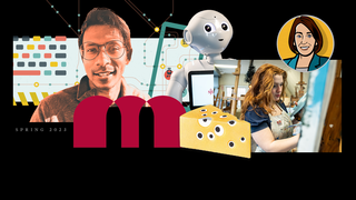 University Magazine front cover photo using photos featured in the magazine