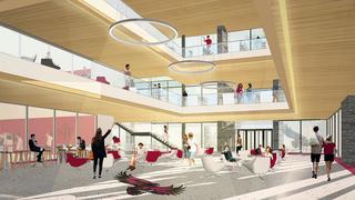 Inside the new Student Center at Saint Joseph's University