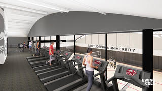 Illustration of Cardio Mezzanine for new athletic center at Saint Joseph's University