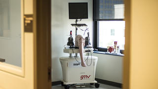 Occupational Therapy technology with manikin leg