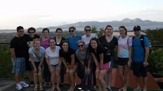 Students posing for a photo in Costa Rica
