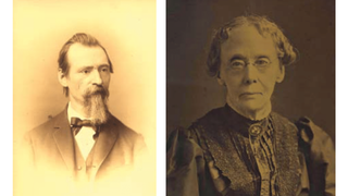 Photographs taken by Frederick Gutekunst of John M. Maisch (left) and Susan Hayhurst (right)