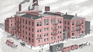 Illustration of John Wyeth & Brother manufacturing plant