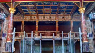 The stage of the reconstructed Globe Theatre, London