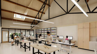 Kinney rendering of the PAES (Practical Assessment Exploration System) Lab will be located on the third floor and will be revamped in Kinney’s new home, allowing for even greater utilization and individual assessment.