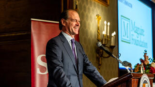 John Glomb at podium