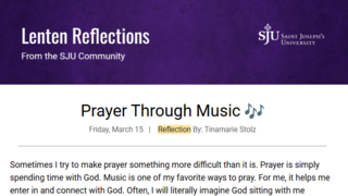Screenshot of Lenten Reflection Email