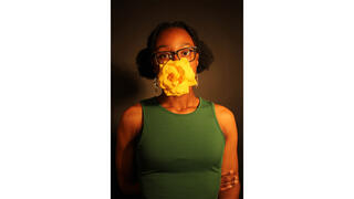 art photo of girl with flower