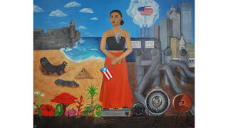Student painting