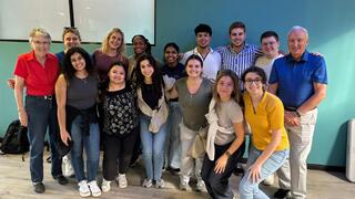 A photo of college students after hosting a medical clinic