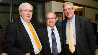 2010: Nicholas Rashford, S.J. (left), Haub School of Business Dean Joseph DiAngelo Jr., BS '70, EdD (center), and former Campbell Soup Company CEO and President Douglas Conant (right) at the 20th anniversary celebration of the EMBA program in 2010.