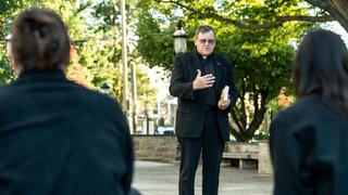 Jesuit Father Dan Joyce Teaching