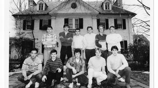 Group photo of residents of Bronstein Hall, 1980.