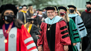 Joe DiAngelo at grad commencement