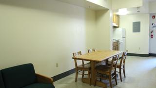 dining area inside morris quad townhouses at saint joseph's university