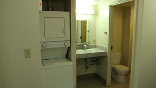 washing machine inside morris quad townhouses at saint joseph's university