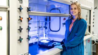 Barry M. Goldwater Scholarship and DAAD-RISE summer fellowship awardee Kara Moulton ’23.