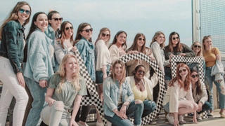 Students pose for group picture