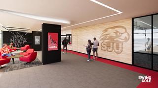 Fitness and Recreation Center lobby entrance.