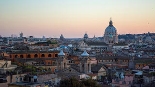 aerial shot of rome