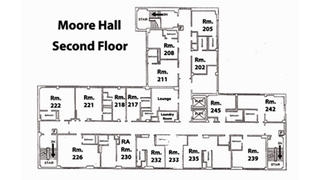 moore hall floor map