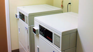 laundry room at pennbrook apartments, an upperclassmen dorm at saint joseph's university
