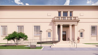 Rendering of Barnes Arboretum Exterior.