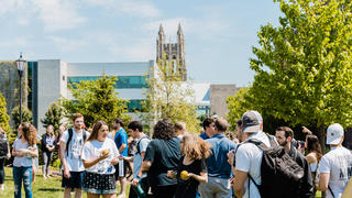 college students during a campus activity