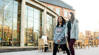 Saint Joseph's University students walking by IPEX on University Campus