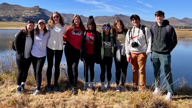 As part of their summer immersion course, nine students traveled to Rosendal, Free State.
