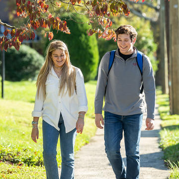 Saint Joseph's University Students walking on campus.