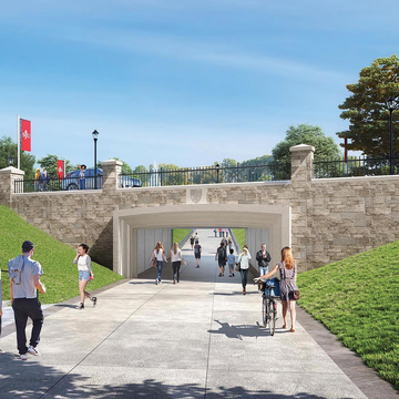 New underpass on Saint Joseph's campus