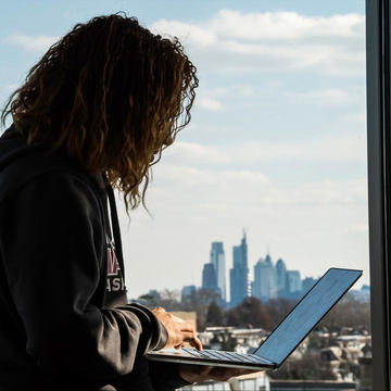 Student on Laptop