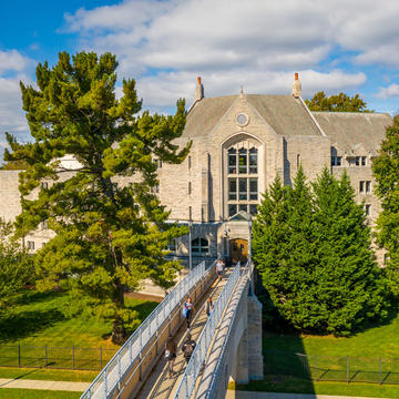Saint Joseph's University resident hall and bridge