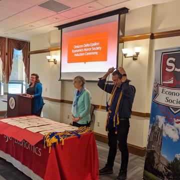 Faculty members at awards ceremony