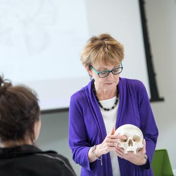 Faculty member teaching students on Saint Joseph's Lancaster campus