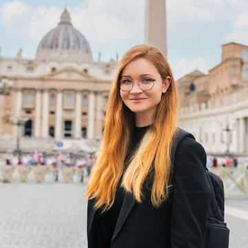 Julia Oseka at the Vatican