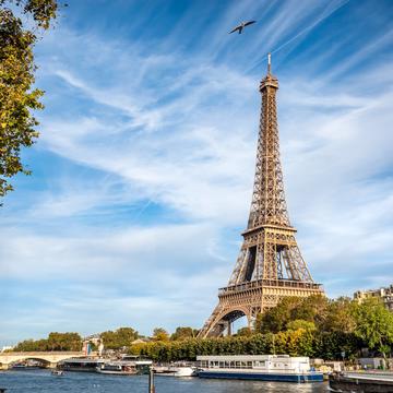 Aerial view of the Eiffel Tower 